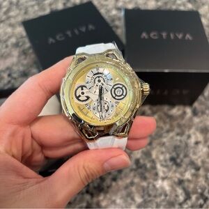 Activa X Invicta Men's Watch - 44mm, White Gold NWT